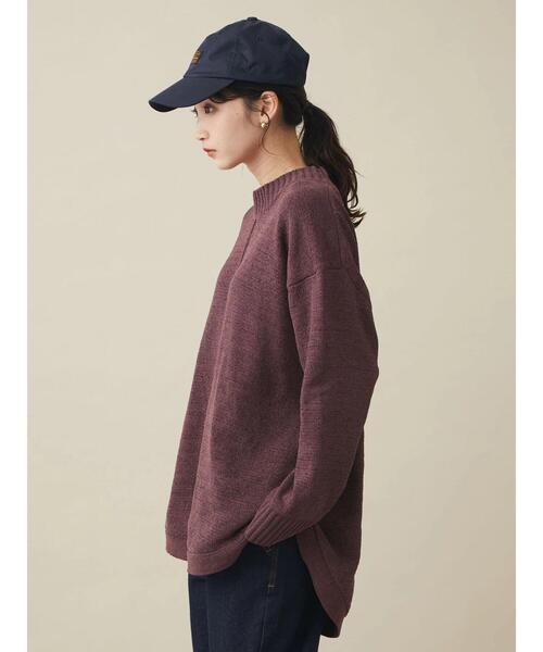 CRAFT STANDARD BOUTIQUE(クラフトスタンダードブティック)の「裾ラウンドモールニットチュニック *◆(ニット/セーター・レディース・グレイッシュベージュ/サックスブルー/マスタード/ブラック/チャコールグレー/パープル/ライトグレー・FREE)」の16枚目の写真