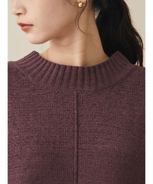 CRAFT STANDARD BOUTIQUE(クラフトスタンダードブティック)の「裾ラウンドモールニットチュニック *◆(ニット/セーター・レディース・グレイッシュベージュ/サックスブルー/マスタード/ブラック/チャコールグレー/パープル/ライトグレー・FREE)」の18枚目の写真