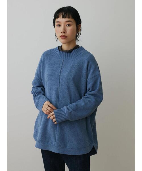 【高級】 日本製 レオナール シルク入り ニット チュニック ブラウン♪ 高級】 日本製 レオナール シルク入り ニット チュニック ブラウン♪
