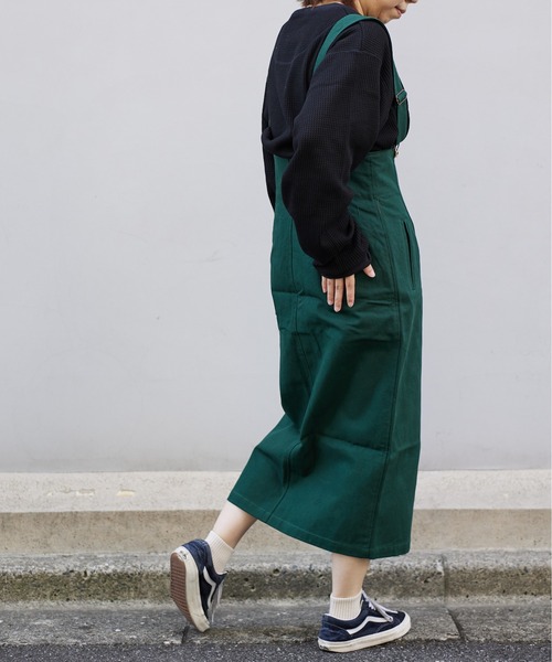UNIVERSAL OVERALL（ユニバーサルオーバーオール）の「ハイウエスト ジャンパースカート【HI-WAIST JUMPER SKIRT】（ジャンパースカート・レディース・モスグリーン/チョコ/ブルー系その他・L/M）」の10枚目の写真