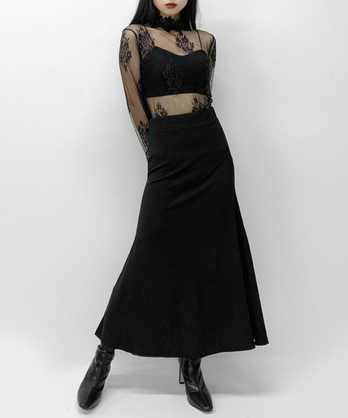 LVEU.（ラブユ.）の「【ZOZOTOWN限定】Stretch mermaid skirt / ストレッチマーメイドスカート（スカート・レディース・ブラック・FREE）」の5枚目の写真