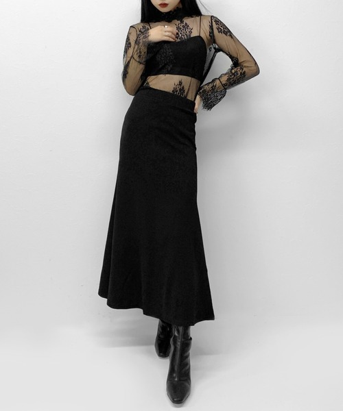 LVEU.（ラブユ.）の「【ZOZOTOWN限定】Stretch mermaid skirt / ストレッチマーメイドスカート（スカート・レディース・ブラック・FREE）」の12枚目の写真