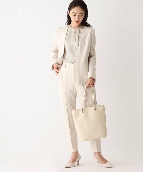 OPAQUE.CLIP（オペークドットクリップ）の「◆DELEGANT タックデザインブラウス【OPAQUE.CLIP NAVY】（シャツ/ブラウス・レディース・ナチュラル/ホワイト系・34/36/38/40/42）」の7枚目の写真