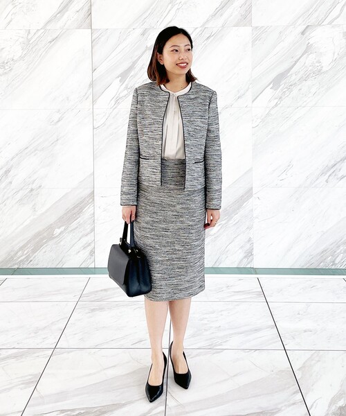 OPAQUE.CLIP（オペークドットクリップ）の「◆DELEGANT タックデザインブラウス【OPAQUE.CLIP NAVY】（シャツ/ブラウス・レディース・ナチュラル/ホワイト系・34/36/38/40/42）」の9枚目の写真