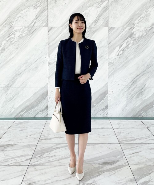 OPAQUE.CLIP（オペークドットクリップ）の「◆DELEGANT タックデザインブラウス【OPAQUE.CLIP NAVY】（シャツ/ブラウス・レディース・ナチュラル/ホワイト系・34/36/38/40/42）」の16枚目の写真