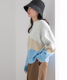 LOWRYS FARM | カラーブロックニット　294858(ニット/セーター)