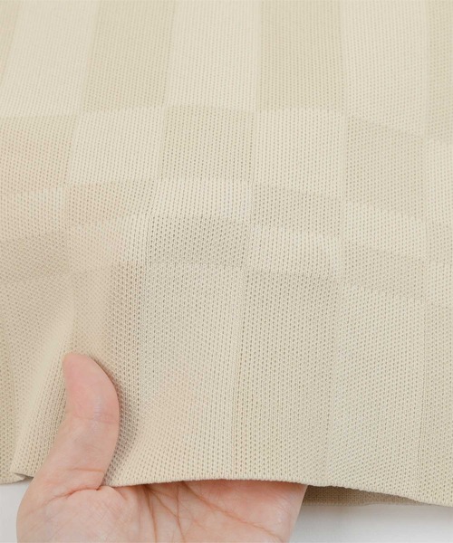 miette(ミエット)の「フラッグチェックスリットニットスカート(スカート・レディース・ブラック/ライトベージュ・FREE)」の10枚目の写真