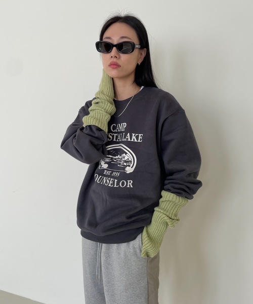 Didot.showroom(ディドット ショールーム)の「CAMP CRAYSTAL LAKE MTM(スウェット・レディース・グリーン/チャコールグレー/ヘザーグレー・FREE)」の1枚目の写真