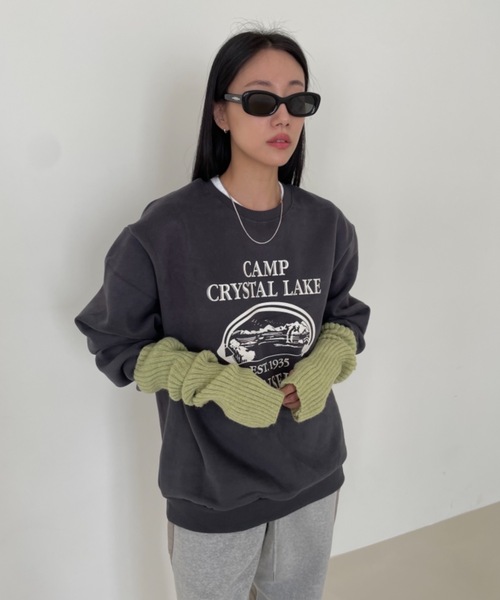 Didot.showroom(ディドット ショールーム)の「CAMP CRAYSTAL LAKE MTM(スウェット・レディース・グリーン/チャコールグレー/ヘザーグレー・FREE)」の13枚目の写真