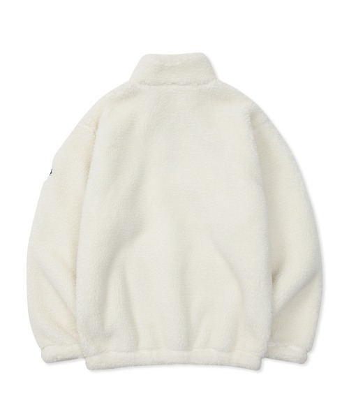 FCMM（エフシーエムエム）の「FIELD BEAR FLEECE HALF ZIP-UP/フィールドベアーフリースハーフジップ（スウェット・メンズ・ブラック/オフホワイト・LARGE/MEDIUM）」の4枚目の写真
