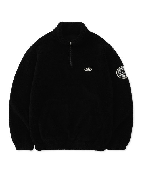 FCMM（エフシーエムエム）の「FIELD BEAR FLEECE HALF ZIP-UP/フィールドベアーフリースハーフジップ（スウェット・メンズ・ブラック/オフホワイト・LARGE/MEDIUM）」の10枚目の写真