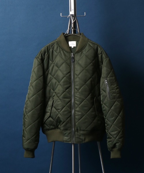 ANPAS(アンパス)の「Sleeve Switching & Quilting Padding MA-1/袖切り替え&キルティング MA-1 ボマージャケット(MA-1・メンズ・ブラック系その他/ブラック系その他2/グリーン系その他/グリーン系その他2・M/L/LL)」の4枚目の写真