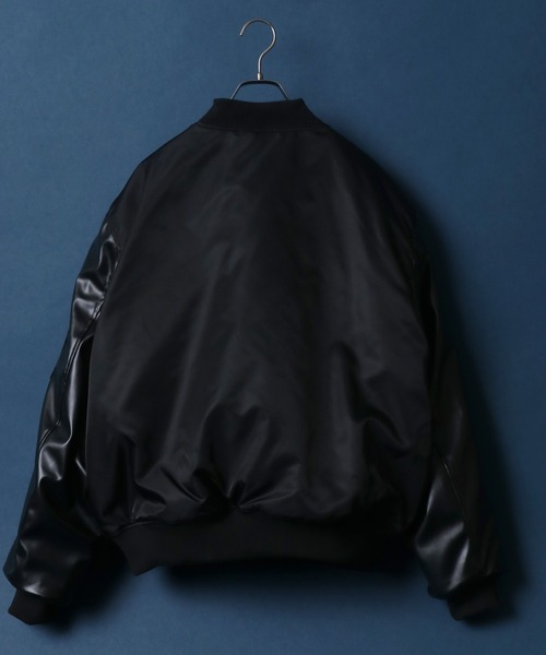 ANPAS(アンパス)の「Sleeve Switching & Quilting Padding MA-1/袖切り替え&キルティング MA-1 ボマージャケット(MA-1・メンズ・ブラック系その他/ブラック系その他2/グリーン系その他/グリーン系その他2・M/L/LL)」の6枚目の写真