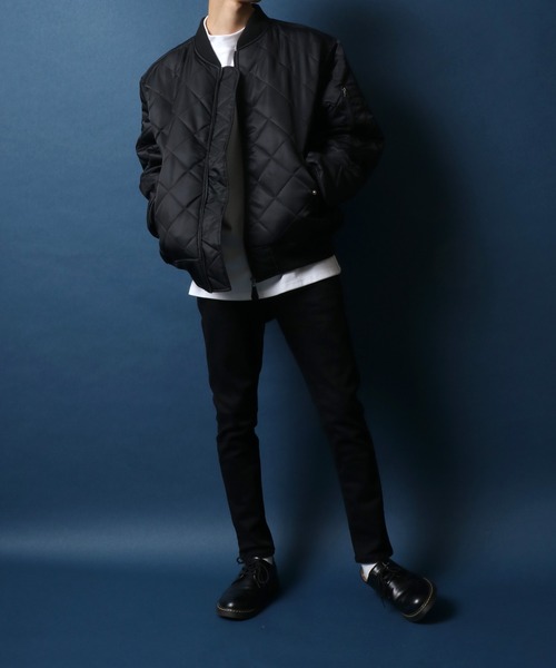 ANPAS(アンパス)の「Sleeve Switching & Quilting Padding MA-1/袖切り替え&キルティング MA-1 ボマージャケット(MA-1・メンズ・ブラック系その他/ブラック系その他2/グリーン系その他/グリーン系その他2・M/L/LL)」の20枚目の写真