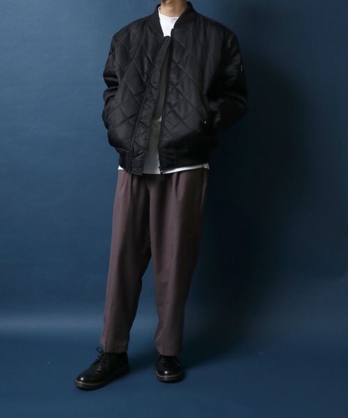 ANPAS(アンパス)の「Sleeve Switching & Quilting Padding MA-1/袖切り替え&キルティング MA-1 ボマージャケット(MA-1・メンズ・ブラック系その他/ブラック系その他2/グリーン系その他/グリーン系その他2・M/L/LL)」の21枚目の写真