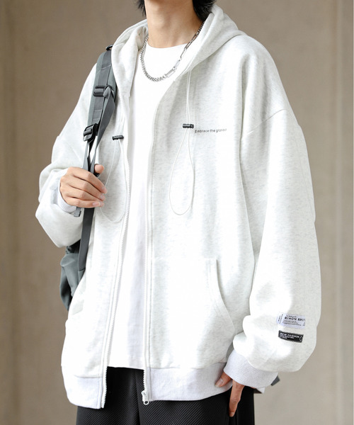 セール】□新色追加【FVLMEN】onepoint logo zip parka/ワンポイント