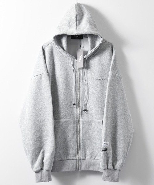 FVLMEN（フルメン）の「■新色追加【FVLMEN】onepoint logo zip parka/ワンポイント ロゴ ジップ パーカー（パーカー・メンズ・ブラック/ブルー/グレー/オートミール・MEDIUM/LARGE/X-LARGE）」の13枚目の写真