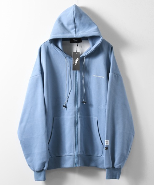 FVLMEN（フルメン）の「■新色追加【FVLMEN】onepoint logo zip parka/ワンポイント ロゴ ジップ パーカー（パーカー・メンズ・ブラック/ブルー/グレー/オートミール・MEDIUM/LARGE/X-LARGE）」の15枚目の写真