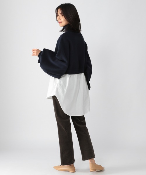 BARNYARDSTORM（バンヤードストーム）の「BARNYARDSTORM / ショートドッキングニット（ニット/セーター・レディース・チャコール/ブラック/ネイビー・FREE）」の22枚目の写真