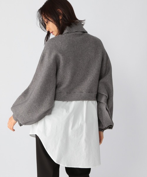 BARNYARDSTORM（バンヤードストーム）の「BARNYARDSTORM / ショートドッキングニット（ニット/セーター・レディース・チャコール/ブラック/ネイビー・FREE）」の18枚目の写真