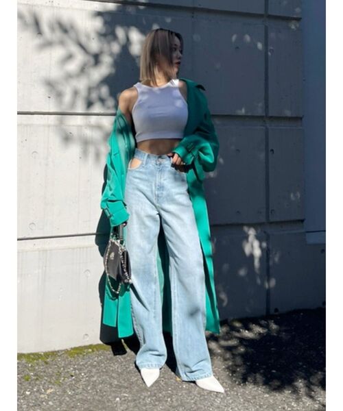 EVRIS（エヴリス）の「EチェーンショルダーBAG（ショルダーバッグ・レディース・ブラック/ホワイト/グリーン・FREE）」の4枚目の写真