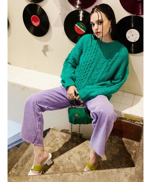 EVRIS（エヴリス）の「EチェーンショルダーBAG（ショルダーバッグ・レディース・ブラック/ホワイト/グリーン・FREE）」の13枚目の写真