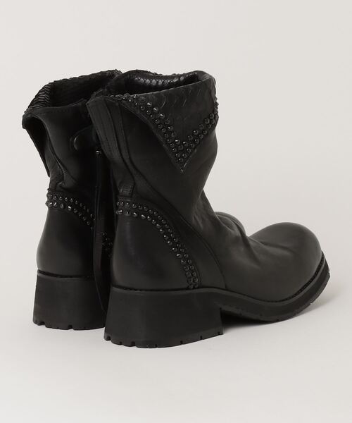 KMRii（ケムリ）の「KMRii/ケムリ/Crush Short Boots（ブーツ・メンズ・ブラック・41/42/43）」の2枚目の写真