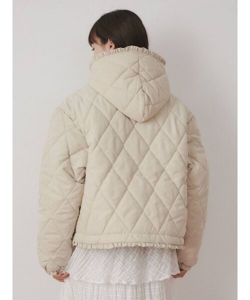 merry jenny（メリージェニー）の「フリルキルティングフードジャケット（その他アウター・レディース・ピンク/アイボリー/ブラック/ライトブルー・FREE）」の8枚目の写真