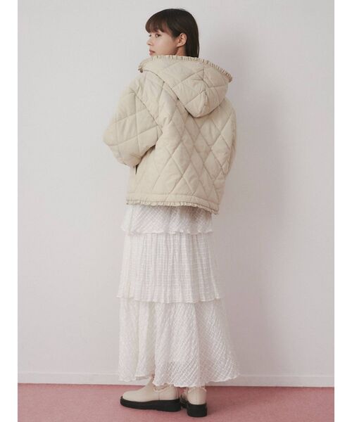 merry jenny（メリージェニー）の「フリルキルティングフードジャケット（その他アウター・レディース・ピンク/アイボリー/ブラック/ライトブルー・FREE）」の15枚目の写真