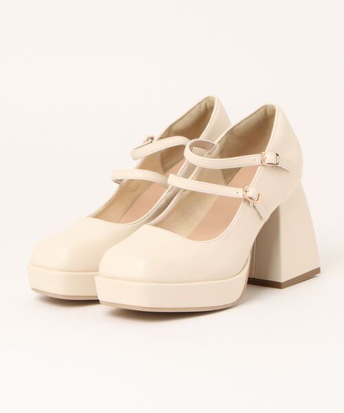 attagirl（アタガール）の「厚底ダブルストラップパンプス（パンプス・レディース・ブラック系その他/アイボリー/ブラック・S/M/L/LL）」の18枚目の写真