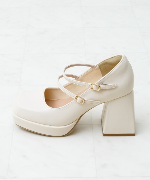 attagirl（アタガール）の「厚底ダブルストラップパンプス（パンプス・レディース・ブラック系その他/アイボリー/ブラック・S/M/L/LL）」の21枚目の写真