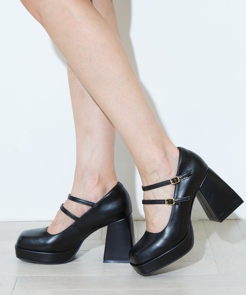 attagirl（アタガール）の「厚底ダブルストラップパンプス（パンプス・レディース・ブラック系その他/アイボリー/ブラック・S/M/L/LL）」の8枚目の写真