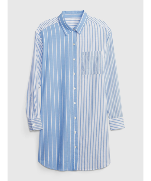 GAP（ギャップ）の「ポプリン パジャマシャツワンピース（シャツワンピース・レディース・ピンク/マルチ・XS/S/M/L/XXS）」の11枚目の写真