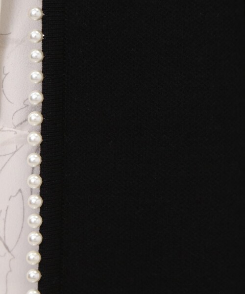 couture brooch（クチュールブローチ）の「◆【羽織るだけで着映え感UP！】フェイクパールトリミングカーディガン（カーディガン/ボレロ・レディース・ベビーピンク/ブラック/アイボリー・42/38）」の12枚目の写真