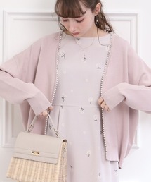 couture brooch | 【大人気！あったら便利な着映えカーディガン】フェイクパールトリミングカーディガン(カーディガン/ボレロ)