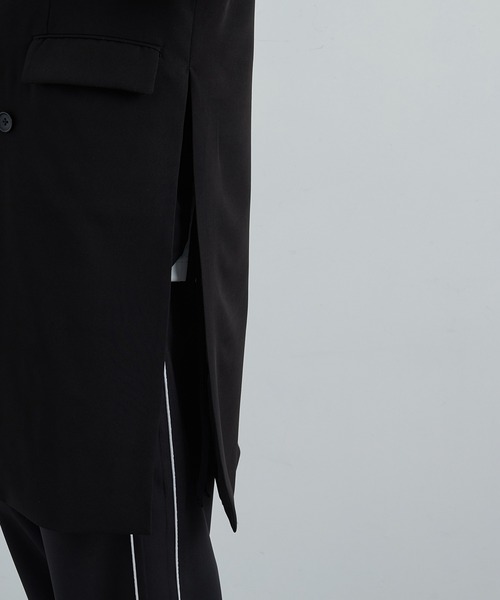 JUNRED（ジュンレッド）の「ドレープダブルクロスロングジレ（ベスト・メンズ・ブルー系その他4/ブラック・M/L）」の18枚目の写真