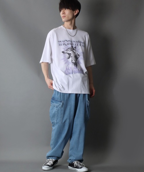 【セール】Wide Tapered Denim cargo pants/ワイドテーパード デニム カーゴパンツ（カーゴパンツ）｜SITRY（シトリー）