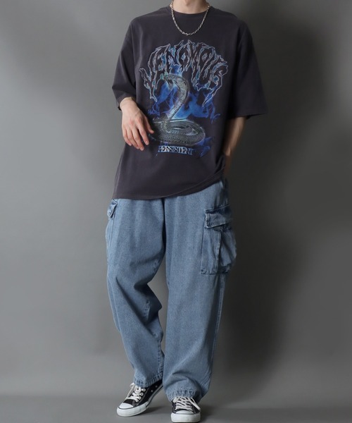 【セール】Wide Tapered Denim cargo pants/ワイドテーパード デニム カーゴパンツ（カーゴパンツ）｜SITRY（シトリー）