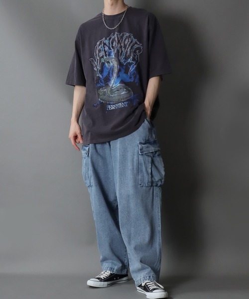 【セール】Wide Tapered Denim cargo pants/ワイドテーパード デニム カーゴパンツ（カーゴパンツ）｜SITRY（シトリー）
