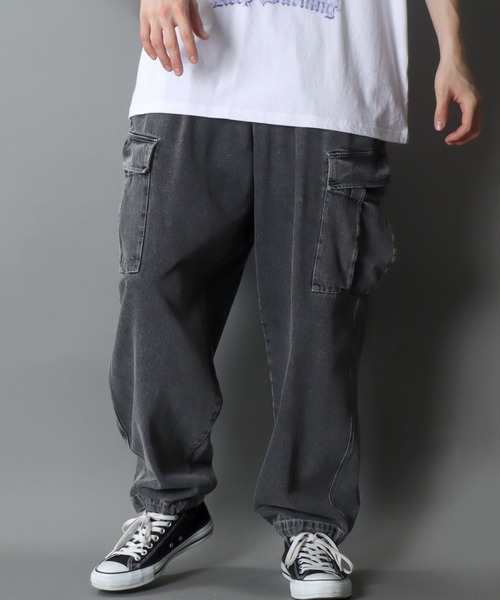 【セール】Wide Tapered Denim cargo pants/ワイドテーパード デニム カーゴパンツ（カーゴパンツ）｜SITRY（シトリー）