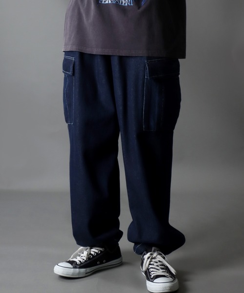 【セール】Wide Tapered Denim cargo pants/ワイドテーパード デニム カーゴパンツ（カーゴパンツ）｜SITRY（シトリー）
