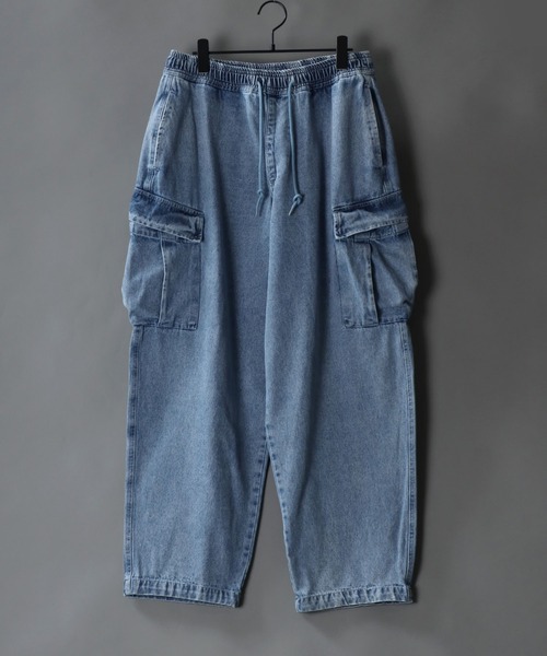 【セール】Wide Tapered Denim cargo pants/ワイドテーパード デニム カーゴパンツ（カーゴパンツ）｜SITRY（シトリー）