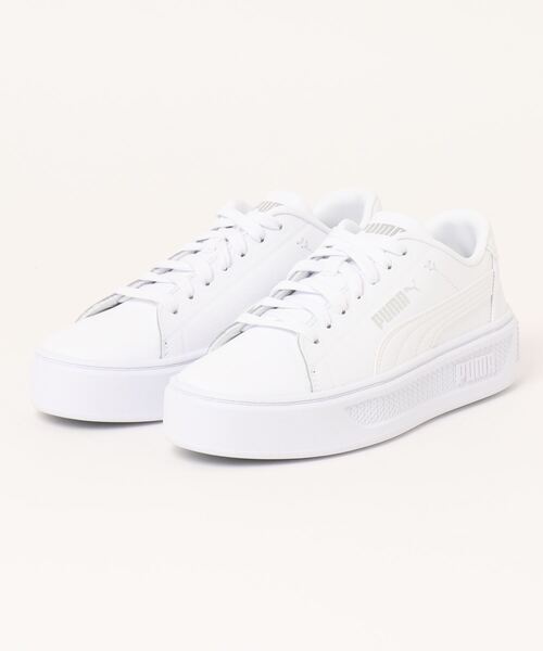 PUMA（プーマ）の「PUMA プーマ ウィメンズ スマッシュ プラットフォーム V3 スリーク スニーカー（スニーカー・レディース・グレー/ブラック×ゴールド/ホワイト×シルバー・24.0cm/25.0cm/23.5cm/22.5cm/24.5cm/22.0cm/25.5cm/23.0cm）」の22枚目の写真