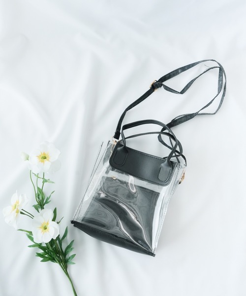 Loco Ocean（ロコオーシャン）の「2way ポーチ付き ミニクリアトートバッグ / ショルダーバッグ（トートバッグ・レディース・グリーン/ホワイト/ブラック・ONE SIZE）」の10枚目の写真