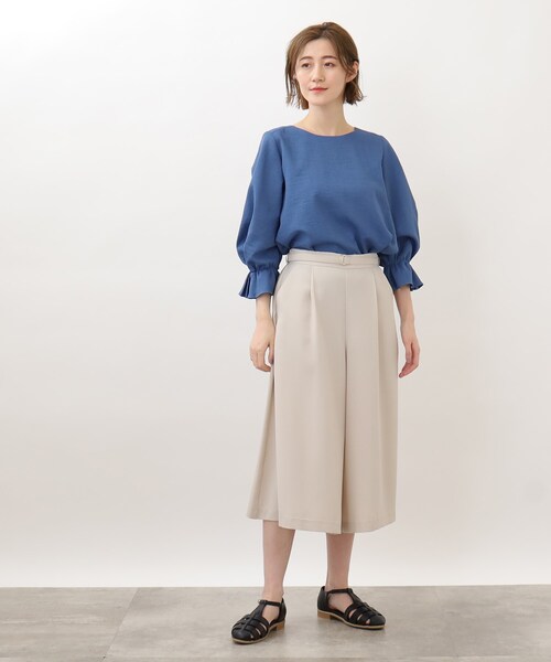 grove（グローブ）の「◆清涼感がありながらきちんと見えの袖デザインブラウス！（シャツ/ブラウス・レディース・オフホワイト/ブラック系2/オレンジ/ブルー・03/02/04/01/05）」の10枚目の写真