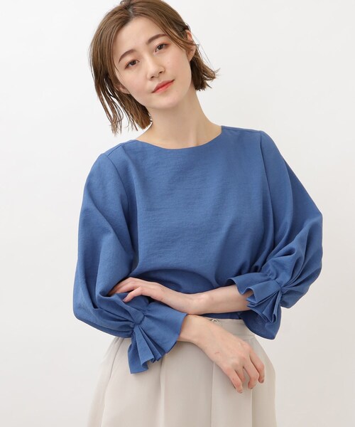 grove（グローブ）の「◆清涼感がありながらきちんと見えの袖デザインブラウス！（シャツ/ブラウス・レディース・オフホワイト/ブラック系2/オレンジ/ブルー・03/02/04/01/05）」の13枚目の写真