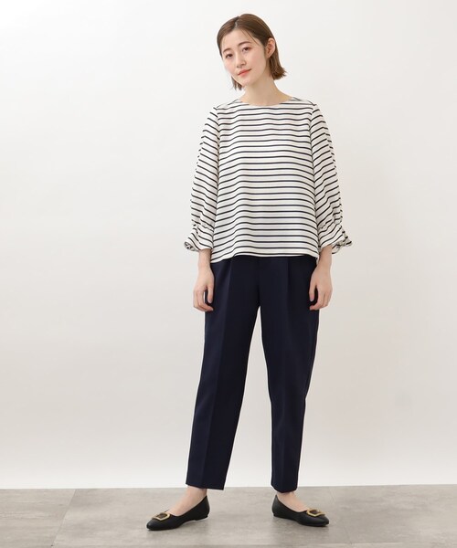 grove（グローブ）の「◆清涼感がありながらきちんと見えの袖デザインブラウス！（シャツ/ブラウス・レディース・オフホワイト/ブラック系2/オレンジ/ブルー・03/02/04/01/05）」の15枚目の写真