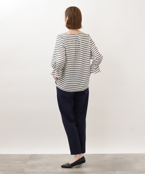 grove（グローブ）の「◆清涼感がありながらきちんと見えの袖デザインブラウス！（シャツ/ブラウス・レディース・オフホワイト/ブラック系2/オレンジ/ブルー・03/02/04/01/05）」の17枚目の写真