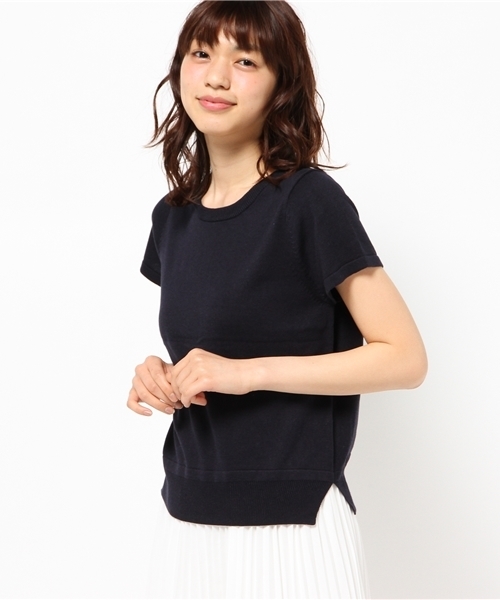 Kastane（カスタネ）の「【Kastane】裾スリットプルオーバ（ニット/セーター・レディース・グレー/レッド/ネイビー/オフホワイト/ブラック・FREE）」の4枚目の写真