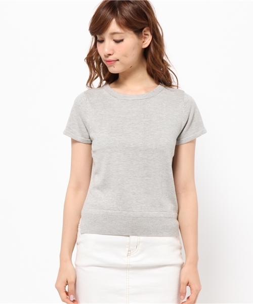 Kastane（カスタネ）の「【Kastane】裾スリットプルオーバ（ニット/セーター・レディース・グレー/レッド/ネイビー/オフホワイト/ブラック・FREE）」の8枚目の写真